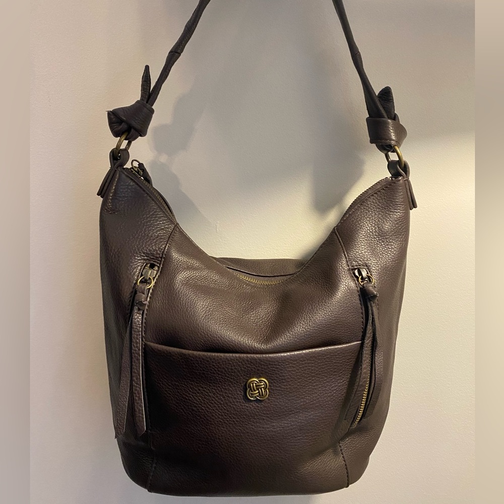 ELLIOT LUCCA NEW BROWN GENUINE LEATHER TOTE SHOULDER BAG PURSE HANDBAG